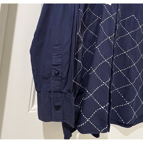 Vintage Sean Jean Chemise Embroidered Crown Blue Long Sleeve Shirt Men’s XL - Picture 9 of 13